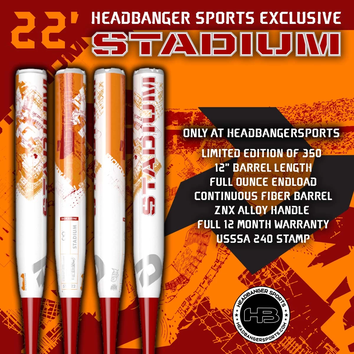2022 DeMarini Stadium 12" USSSA Slowpitch Softball Bat: WTDXSTU-22 - Image 3